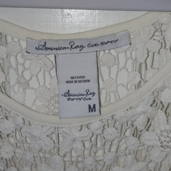 American Rag Top with Embroidered Neckline - Picture 3 of 4